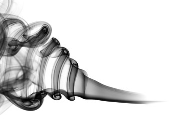 Image showing Abstract fume shapes on white