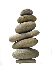 Image showing Isolated Balanced stone stack or tower