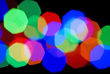 Image showing Blurred festive colorful lights