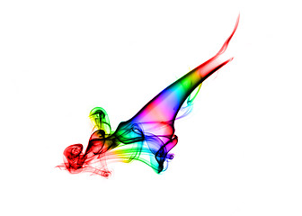 Image showing Gradient colored fume abstract texture