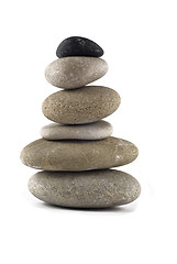 Image showing Balanced stone stack