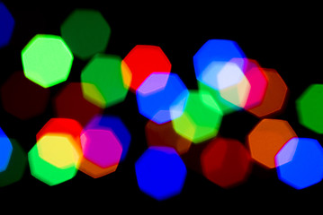 Image showing Festive colorful Blurred lights