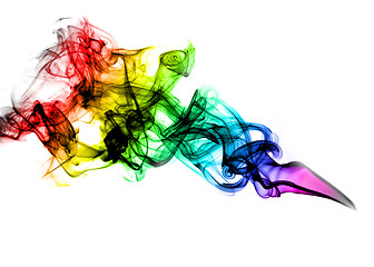 Image showing Beautiful coloured smoke
