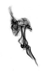 Image showing Beautiful black smoke