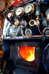 Image showing Locomotive cockpit