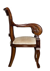 Image showing Antique armchair side view 