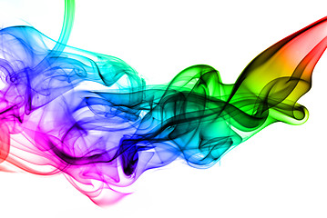 Image showing Colorful gradient fume abstract texture
