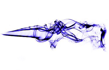 Image showing Beautiful blue abstract smoke