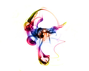 Image showing Magic gradient colored fume abstract shape 