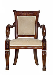 Image showing Antique armchair front view