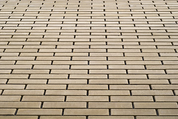 Image showing Yellow bricks wall