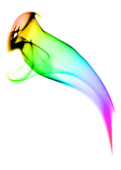 Image showing Abstract smoke bird with gradient color 
