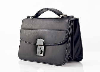 Image showing Black pochette or small bag isolated