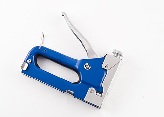 Image showing Blue Staple gun isolated over white