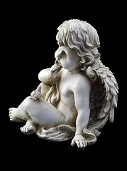 Image showing Small angel with a dove 