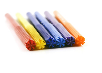 Image showing Six felt markers