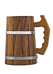 Image showing Wooden mug for beer