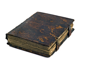 Image showing Very old vintage book isolated