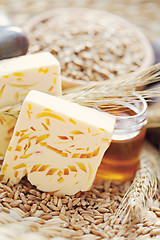 Image showing honey and wheat soap