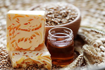 Image showing honey and wheat soap