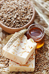 Image showing honey and wheat soap