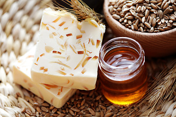 Image showing honey and wheat soap