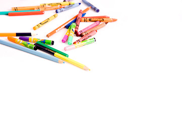 Image showing Felt-tip pens and pencils