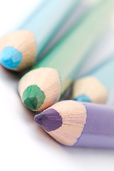 Image showing Closeup of crayons