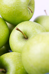 Image showing Green apples on white background