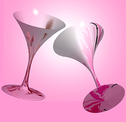 Image showing two glasses for martini