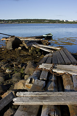 Image showing The thrown boat