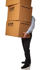 Image showing man with boxes