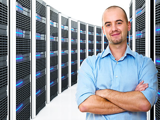 Image showing man in datacenter