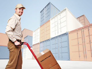 Image showing delivery man at work