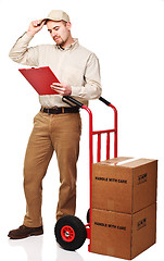 Image showing delivery man portrait