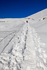 Image showing trekking in winter