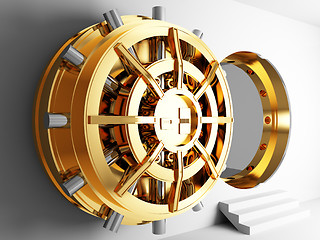 Image showing bank vault door 3d