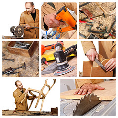 Image showing carpenter at work detail