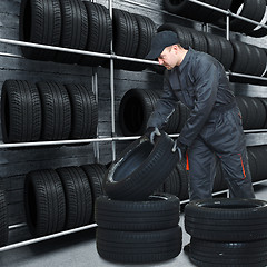 Image showing mechanic on duty