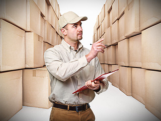 Image showing delivery man on duty