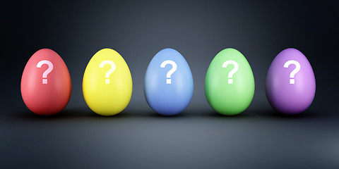 Image showing colorful eggs mistery
