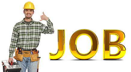 Image showing handyman and job background