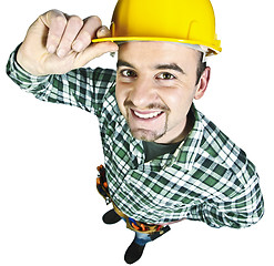 Image showing happy funny handyman