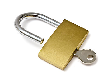 Image showing Padlock and key