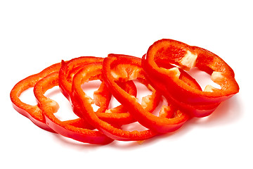Image showing Sliced red pepper 