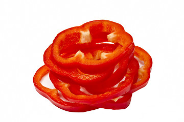 Image showing Sliced red pepper 