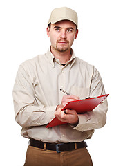 Image showing delivery man portrait