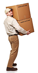 Image showing smiling delivery man