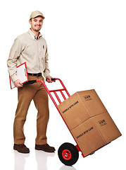 Image showing friendly delivery man