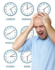 Image showing man stressed any time